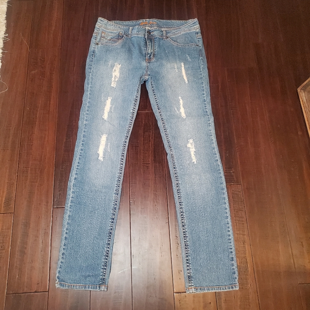 Apollo Jeans Distressed Straight Leg Jeans sz 15/16